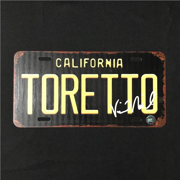 VIN DIESEL SIGNED TORETTO LICENSE PLATE - KB COA