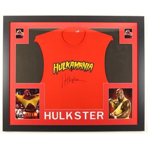 HULK HOGAN SIGNED AND FRAMED HULKAMANIA PRESENTATION PIECE