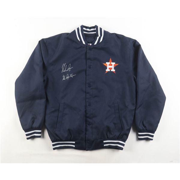 NOLAN RYAN SIGNED HOUSTON ASTROS SATIN JACKET (BECKETT COA)