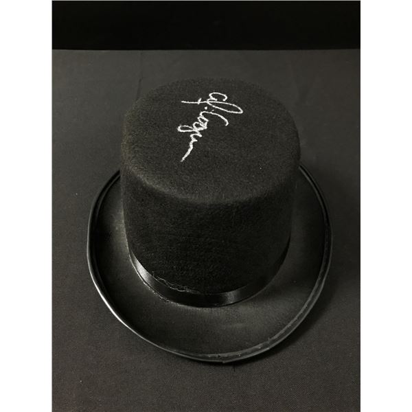 ALICE COOPER SIGNED BLACK TOP HAT WITH COA