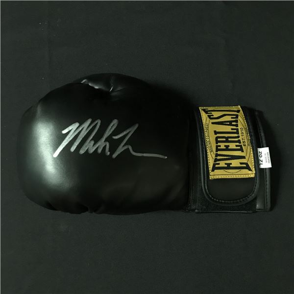 MIKE TYSON SIGNED BLACK EVERLAST GLOVE - WWOC COA