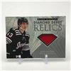 Image 1 : UPPER DECK BLACK DIAMOND ROOKIE DEBUT RELICS LUKE HUGHES GAME WORN PATCH CARD