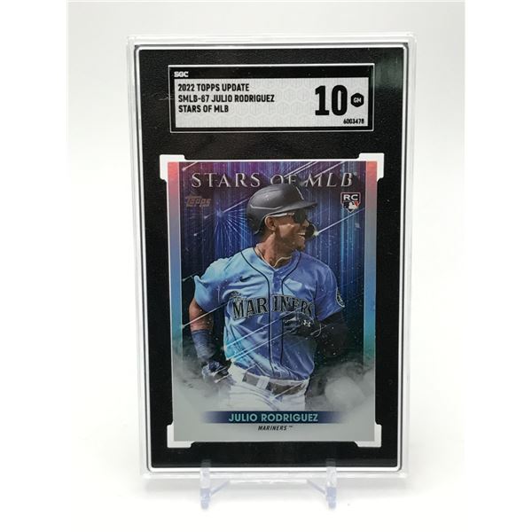 2022 TOPPS UPDATE JULIO RODRIGUES STARS OF MLB TRADING CARD - SGC GRADE 10