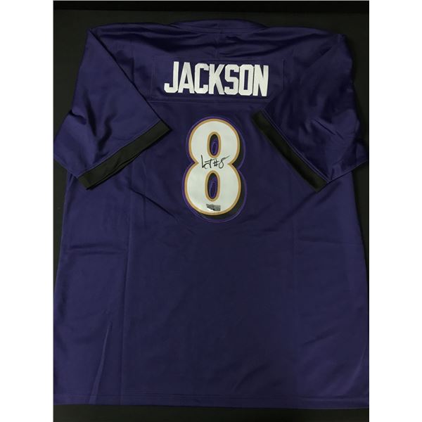 LAMAR JACKSON SIGNED BALTIMORE RAVENS JERSEY - ACE COA