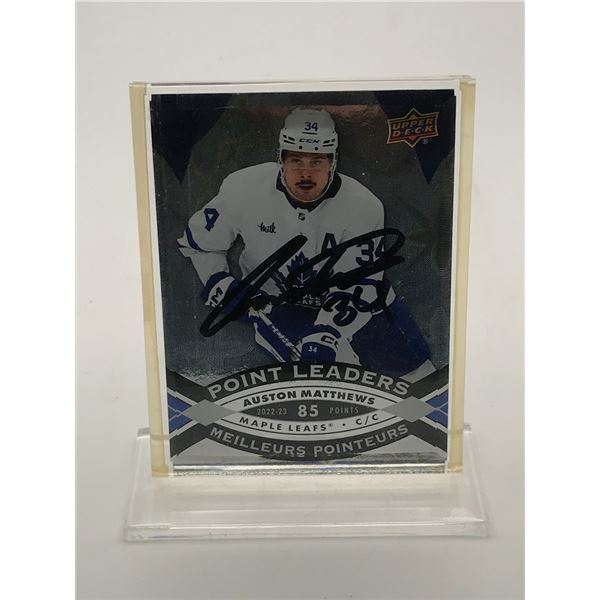 AUSTON MATTHEWS SIGNED TRADING CARD