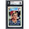 Image 1 : 1988-89 TOPPS BRETT HULL AUTHENTIC AUTOGRAPH - BECKETT ENCAPSULATED COA