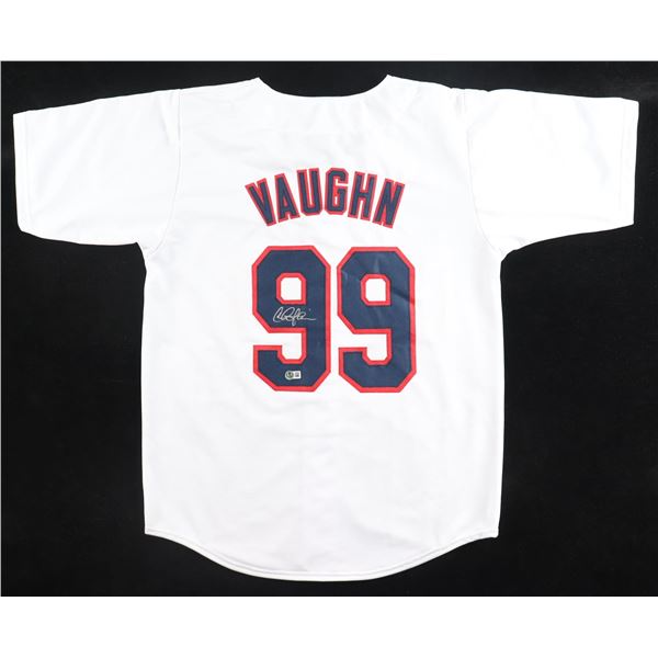 CHARLIE SHEEN SIGNED VAUGHN INDIANS JERSEY - BECKETT COA