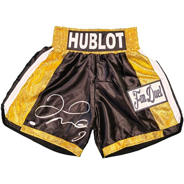 MONEY MAYWEATHER SINGED HUBLOT BOXING TRUNKS (JSA COA)