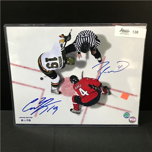 TAYLOR HALL AND CODY HODGSON DUAL SIGNED 11 X 14 - WCA COA