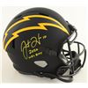 Image 1 : JUSTIN HERBERT SIGNED AND INSCRIBED CHARGERS FULL SIZE HELMET (BECKETT COA)