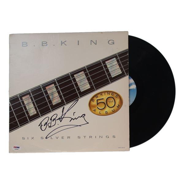B.B KING SIGNED RECORD SLEEVE - PSA COA
