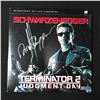 Image 1 : ARNOLD SCHWARZENEGGER SIGNED TERMINTATOR 2 LASER DISC COVER - CELEBRITY AUTHENTICS COA