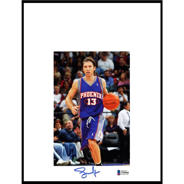 STEVE NASH SIGNED 8X10 - BECKETT COA