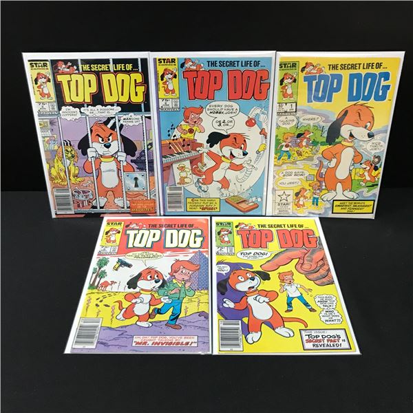 LOT OF 5 TOP DOG COMICS STAR COMICS