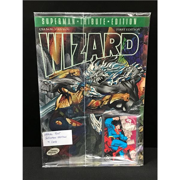 WIZARD #1 SPECIAL MINT SUPERMAN EDITION WITH CARD - DC COMICS