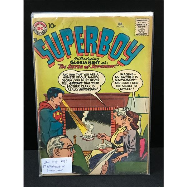 SUPERBOY #62 (1958) 1ST APPEARANCE OF GLORIA KENT - DC COMICS