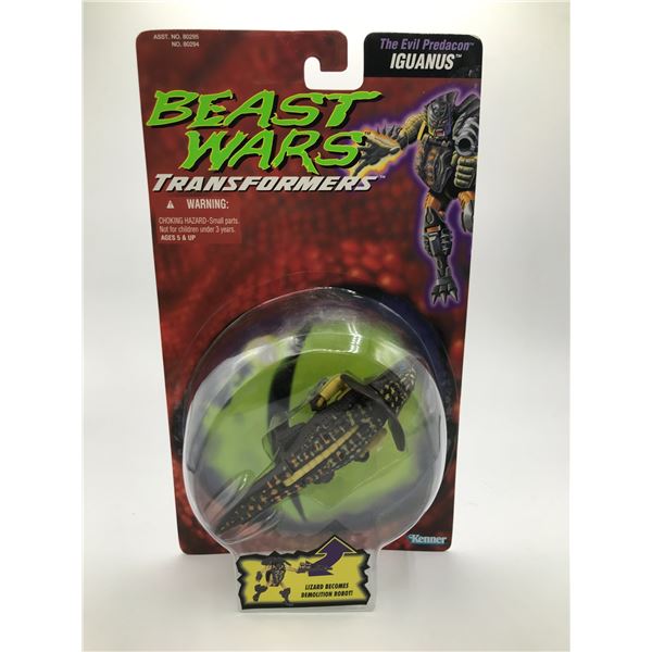 MINT ON CARD KENNER 1995 TRANSFORMERS BEASTWARS IGUANAS