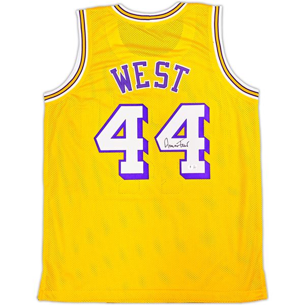 JERRY WEST SIGNED HALL OF FAME BASKETBALL JERSEY - BECKETT COA
