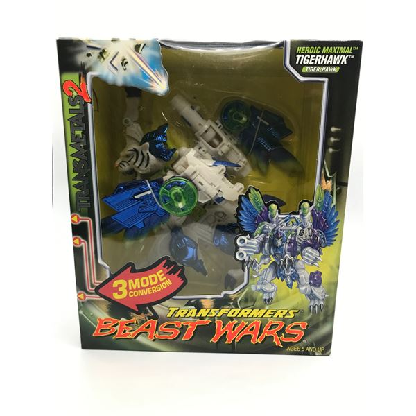 MINT ON CARD KENNER 1999 TRANSFORMERS BEASTWARS TIGERHAWK