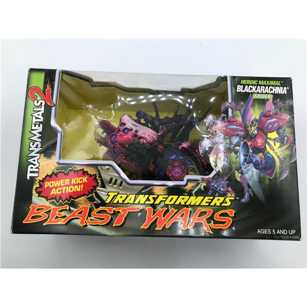 MINT ON CARD KENNER 1999 TRANSFORMERS BEASTWARS BLACK ARACHNIA
