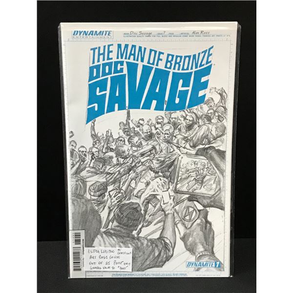 THE MAN OF BRONZE DOC SAVAGE -ULTRA LIMITED 1 OF ONLY 25 WITH CERTIFICATE - DYNAMITE COMICS