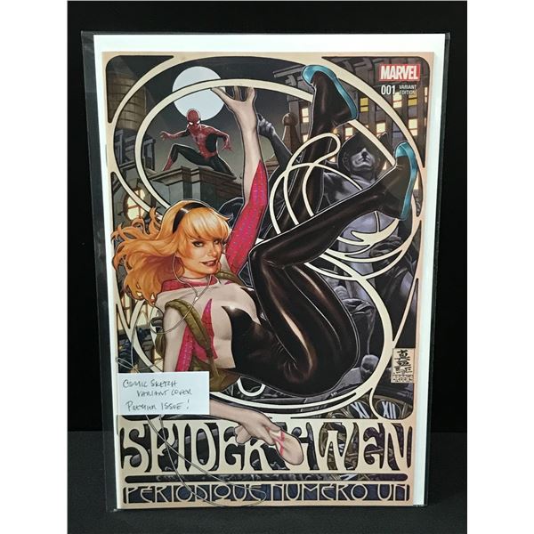 SPIDER GWEN #1 COMIC SKETCH VARIANT COVER - MARVEL COMICS