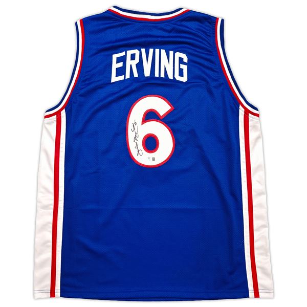 JULIUS ERVING SIGNED PHILADELPHIA 76ERS JERSEY (BECKETT COA)
