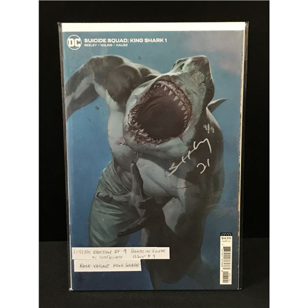 SUICIDE SQUAD KING SHARK 1 LIMITED EDITION OF 9 SIGNED IN SILVER WITH CERTIFICATE - DC COMICS