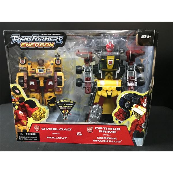 NEW OLD STOCK TRANSFORMERS ENERGON OPTIMUS PRIME AND OVERLOAD