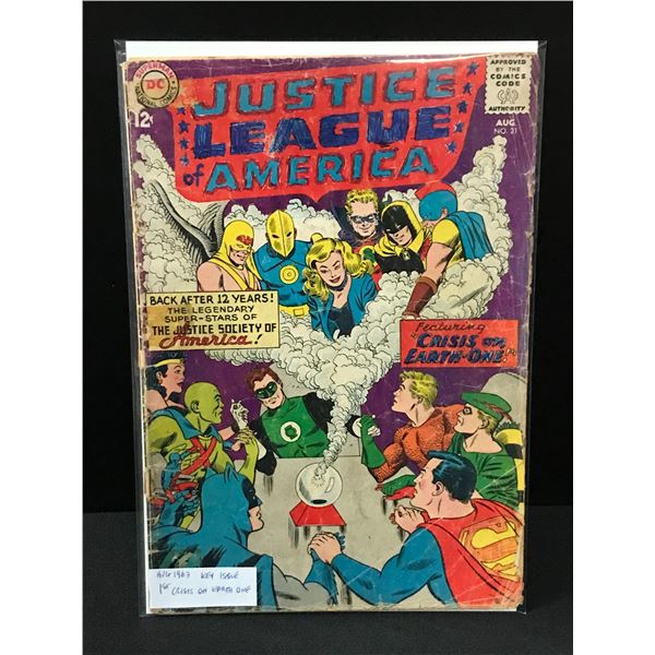 JUSTICE LEAGUE OF AMERICA #21 (1963) 1ST CRISIS ON EARTH - DC COMICS