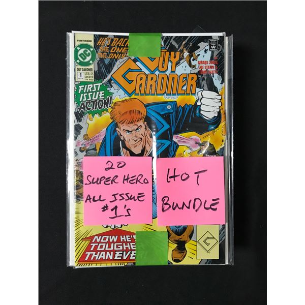 LOT OF 20 SUPERHERO NO.1'S VARIOUS TITLES