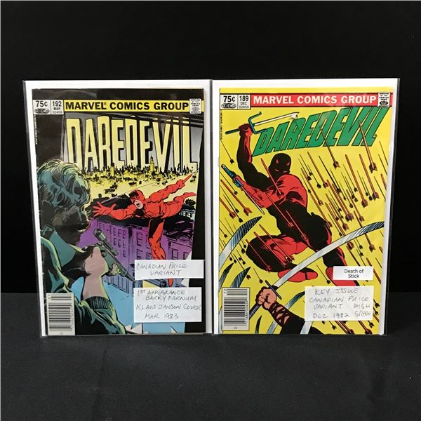 LOT OF 2 DAREDEVIL COMICS MARVEL COMICS