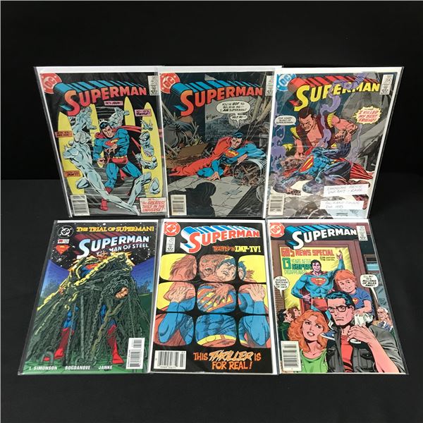 LOT OF 6 SUPERMAN COMICS DC COMICS