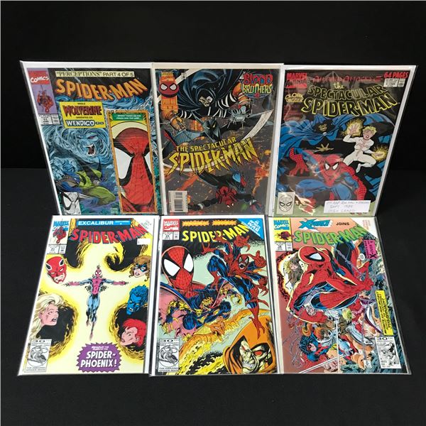 LOT OF 6 SPIDERMAN COMICS MARVEL COMICS
