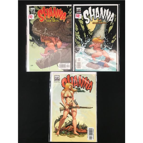 LOT OF 3 SHANNA THE SHE DEVIL COMICS - MARVEL COMICS