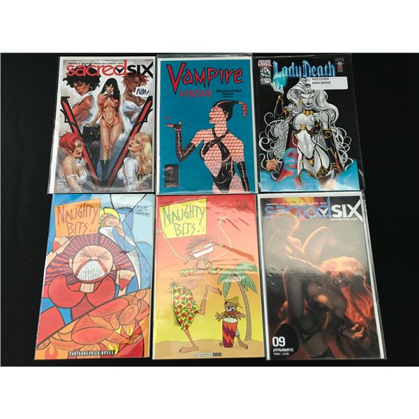 LOT OF 6 MATURE COMICS - VARIOUS TITLES AND PUBLISHERS