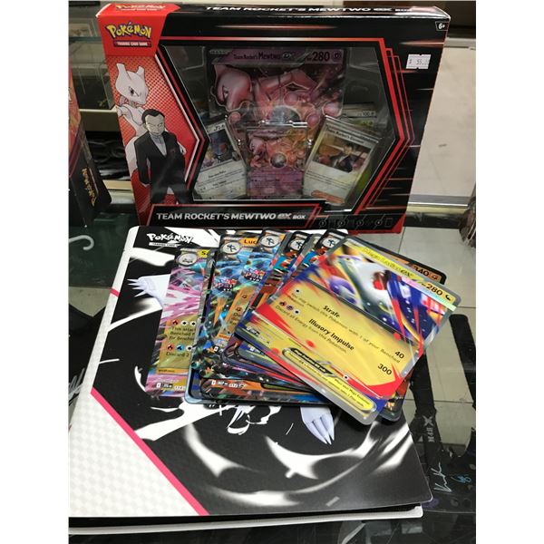 LARGE LOT OF POKEMON CARDS AND BINDER