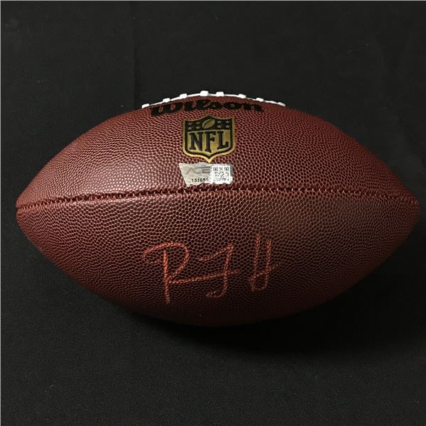 RJ HARVEY SIGNED FOOTBALL ACE COA