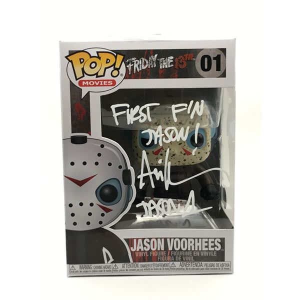 ARI LEHMAN SIGNED AND INSCRIBED JASON VOORHEES FUNKO POP - BECKETT COA