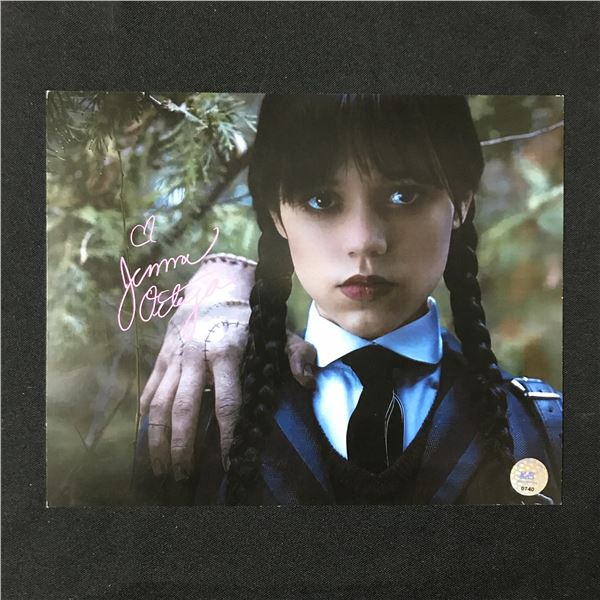 JENNA ORTEGA SIGNED WEDNESDAY ADDAMS 8X10 - KB COA