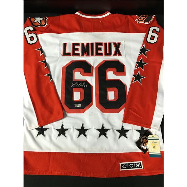 MARIO LEMIEUX SIGNED 1992 WALES CONFERENCE ALL STARS JERSEY - ACE COA