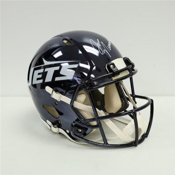JOE NAMATH SIGNED NY JETS MID SIZED HELMET PSA COA