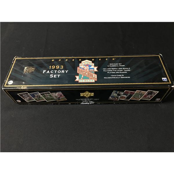 1993 UPPER DECK BASEBALL SET BOX (DEREK JETER ROOKIE CARD)