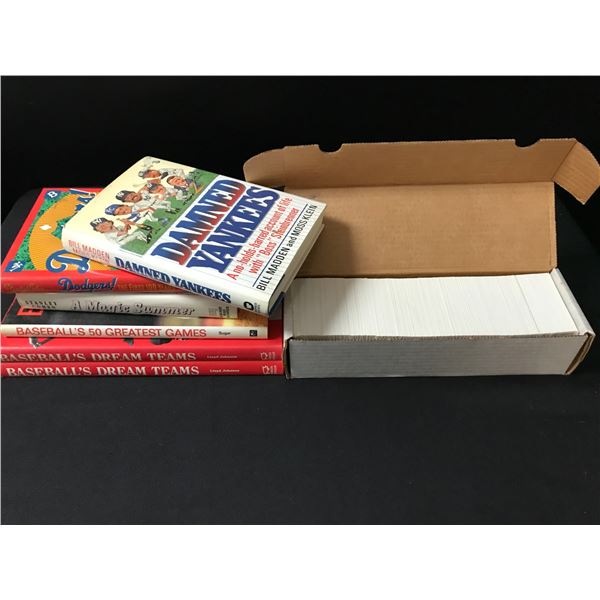 LOT OF BASEBALL BOOKS AND 1992 UPPER DECK BASEBALL SET