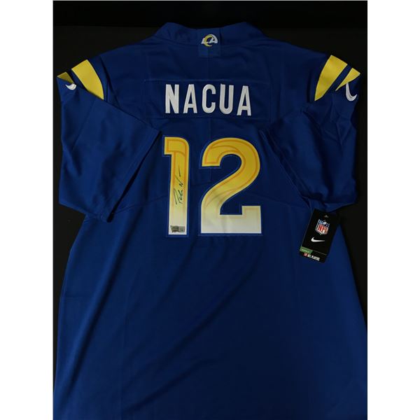 PUKA NACAU SIGNED Los Angeles RAMS FOOTBALL JERSEY - ACE COA