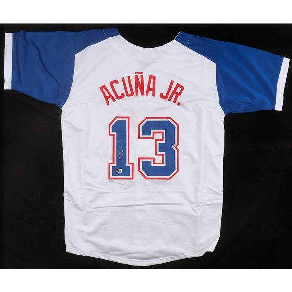 RONALD ACUNA JR SIGNED ATLANTA BRAVES JERSEY - BECKETT COA