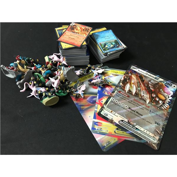 LOT OF LOOSE POKEMON CARD AND ACTION FIGURES