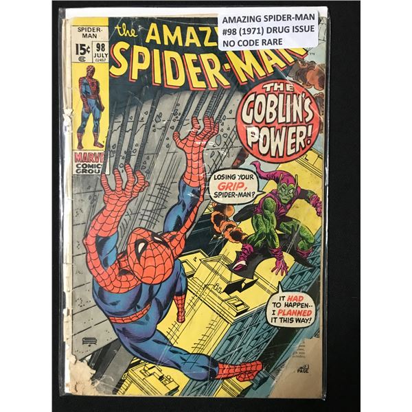 THE AMAZING SPIDERMAN #98 (1971) NO CODE - MARVEL COMICS