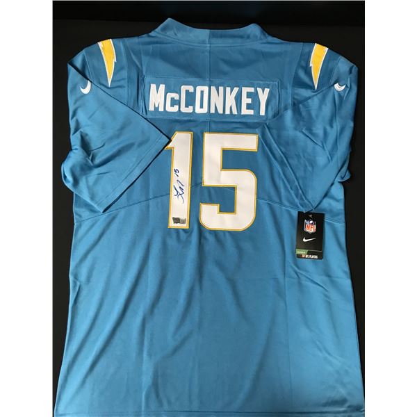 Ladd McConkey SIGNED Los Angeles Chargers JERSEY - ACE COA