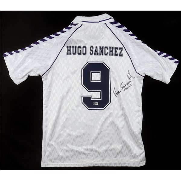 HUGO SANCHEZ SIGNED SOCCER JERSEY - BECKETT COA